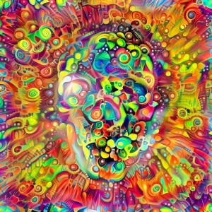 Vivid Skull Silhouette